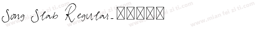 Song Slab Regular字体转换